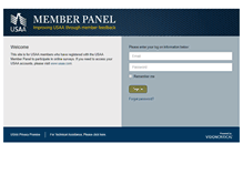 Tablet Screenshot of memberpanel.usaa.com